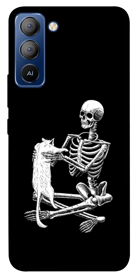 Чехол Skeleton with cat для TECNO Pop 5 LTE