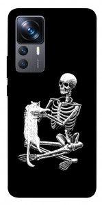 Чехол Skeleton with cat для Xiaomi 12T