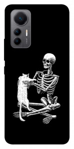 Чохол Skeleton with cat для Xiaomi 12 Lite