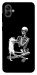 Чохол Skeleton with cat для Galaxy A04