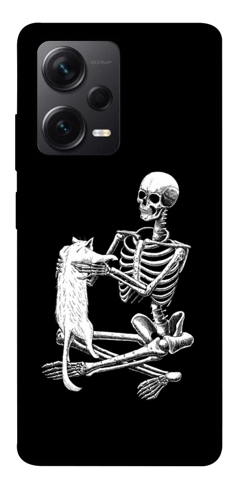 Чехол Skeleton with cat для Xiaomi Redmi Note 12 Pro+