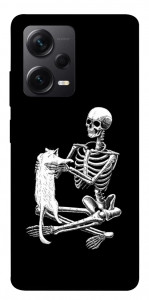 Чехол Skeleton with cat для Xiaomi Redmi Note 12 Pro+
