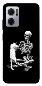 Чохол Skeleton with cat для Xiaomi Redmi Note 11E