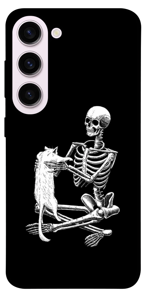 Чехол Skeleton with cat для Galaxy S23+