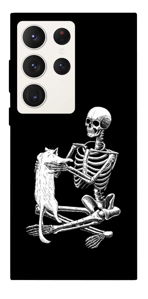 Чехол Skeleton with cat для Galaxy S23 Ultra