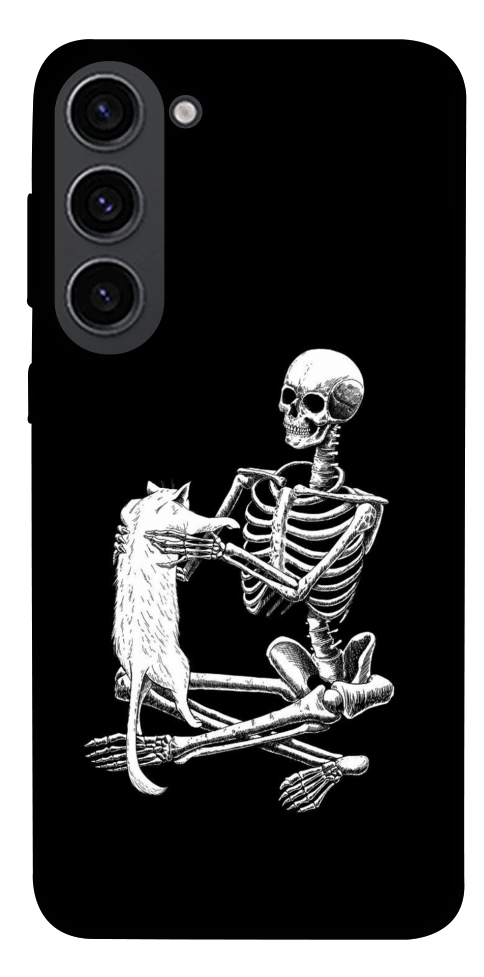 Чохол Skeleton with cat для Galaxy S23
