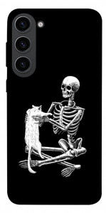Чехол Skeleton with cat для Galaxy S23
