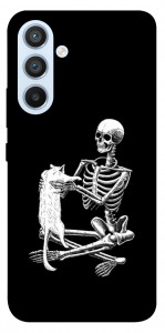 Чехол Skeleton with cat для Galaxy A54 5G