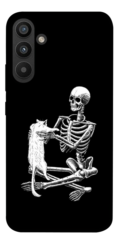 Чохол Skeleton with cat для Galaxy A34 5G