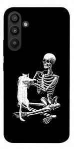 Чохол Skeleton with cat для Galaxy A34 5G