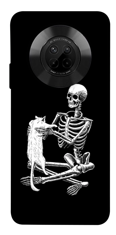 Чохол Skeleton with cat для Huawei Y9a