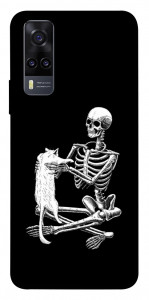 Чохол Skeleton with cat для Vivo Y31