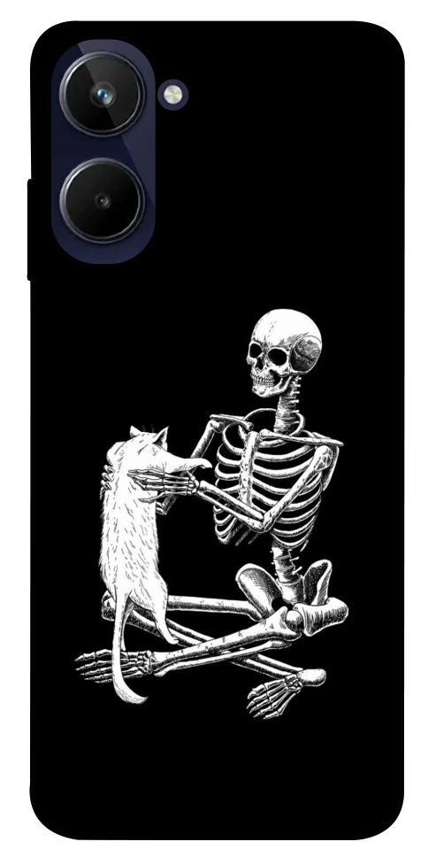 Чехол Skeleton with cat для Realme 10 4G