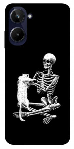 Чехол Skeleton with cat для Realme 10 4G