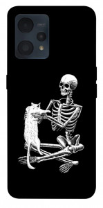 Чехол Skeleton with cat для Realme 9 Pro+