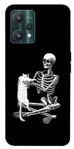 Чехол Skeleton with cat для Realme 9 Pro
