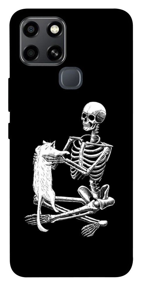 Чехол Skeleton with cat для Infinix Smart 6