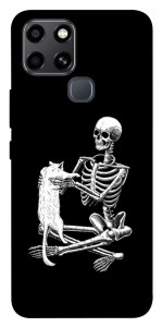 Чехол Skeleton with cat для Infinix Smart 6