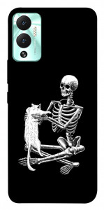 Чехол Skeleton with cat для Infinix Hot 12 Play