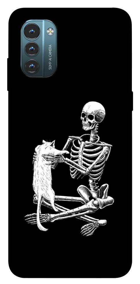 Чехол Skeleton with cat для Nokia G21