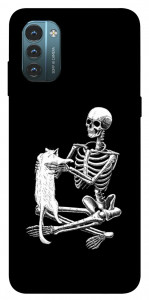 Чехол Skeleton with cat для Nokia G21
