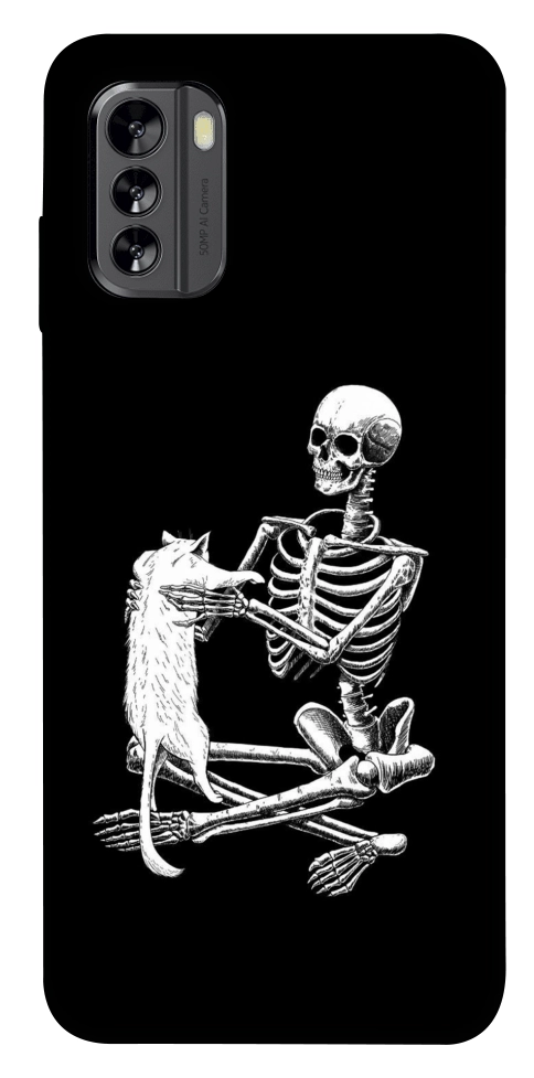 Чехол Skeleton with cat для Nokia G60