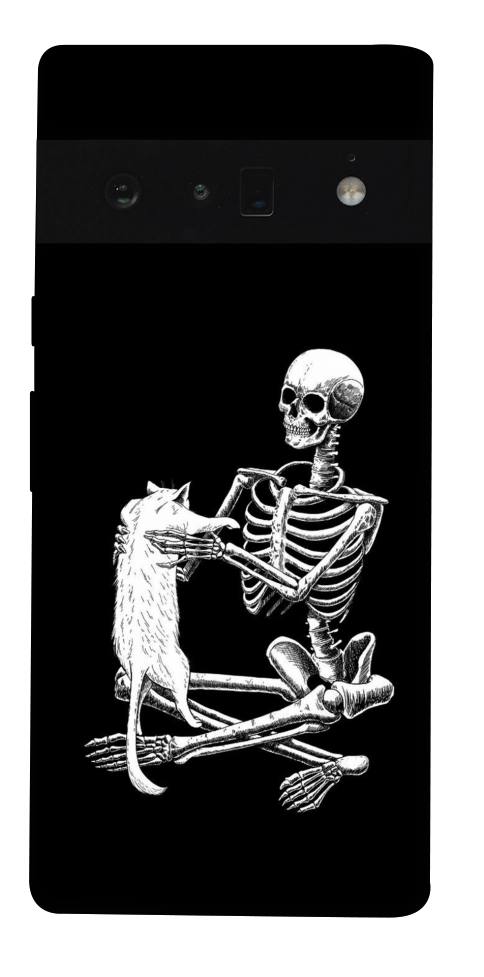Чехол Skeleton with cat для Google Pixel 6 Pro