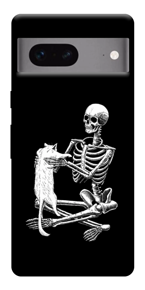 Чохол Skeleton with cat для Google Pixel 7