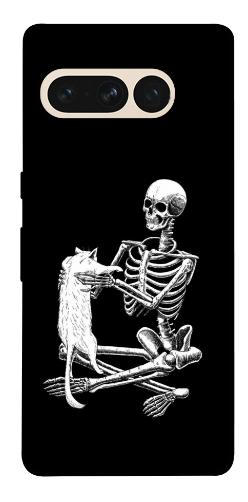 Чехол Skeleton with cat для Google Pixel 7 Pro