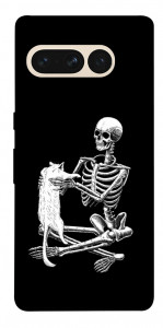 Чехол Skeleton with cat для Google Pixel 7 Pro