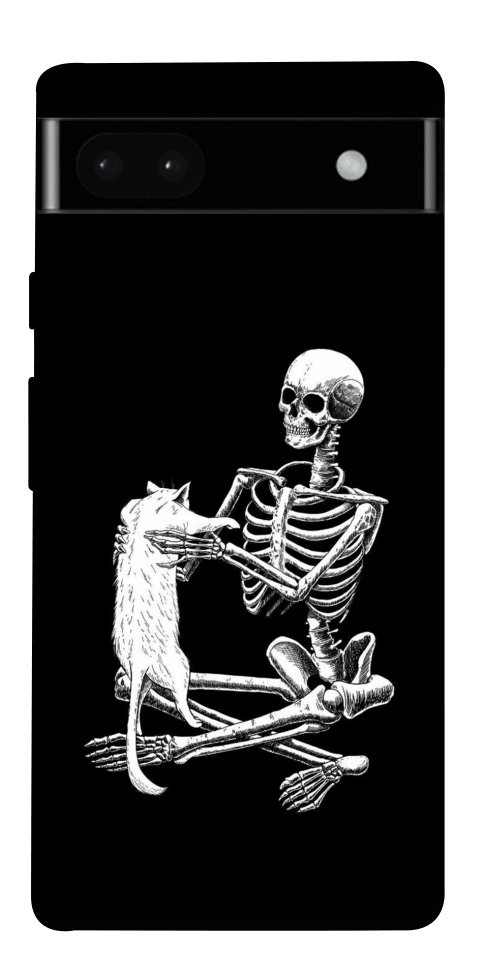 Чехол Skeleton with cat для Google Pixel 6A