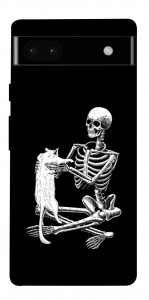 Чехол Skeleton with cat для Google Pixel 6A