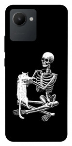Чехол Skeleton with cat для Realme C30s
