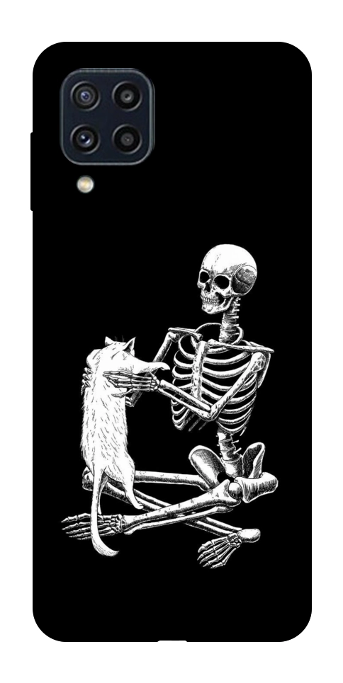 Чохол Skeleton with cat для Galaxy M32