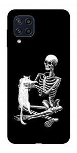 Чохол Skeleton with cat для Galaxy M32