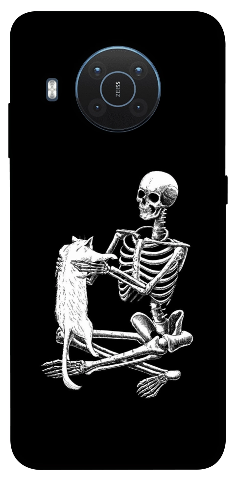 Чехол Skeleton with cat для Nokia X20