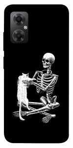 Чохол Skeleton with cat для Xiaomi Redmi Note 11R