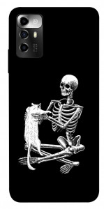 Чохол Skeleton with cat для ZTE Blade V40 Vita