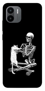 Чохол Skeleton with cat для Xiaomi Poco C50