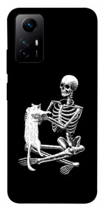 Чехол Skeleton with cat для Xiaomi Redmi Note 12S