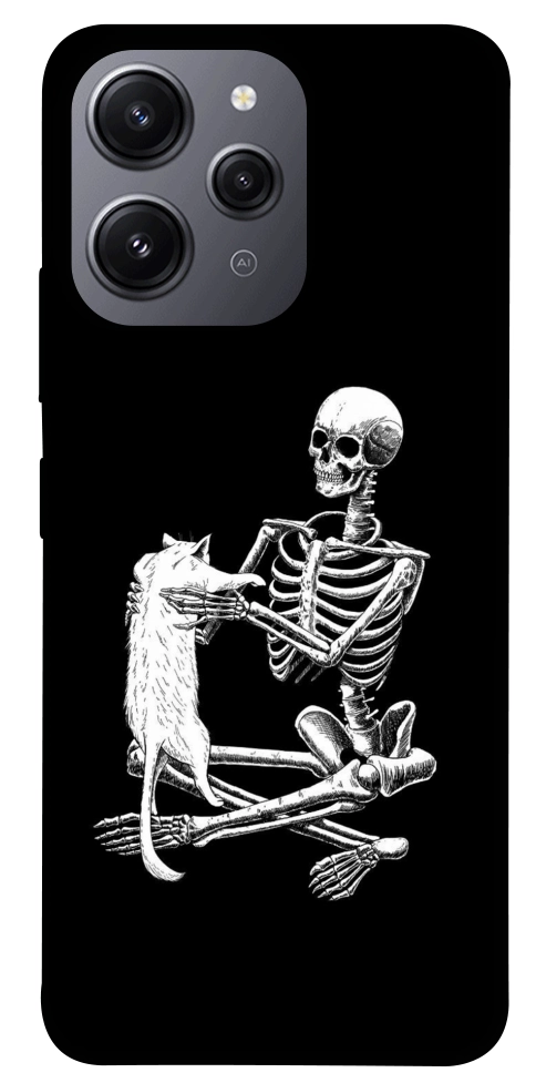 Чохол Skeleton with cat для Xiaomi Redmi 12