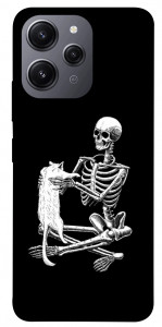 Чохол Skeleton with cat для Xiaomi Redmi 12