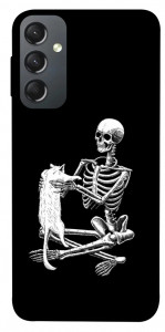 Чехол Skeleton with cat для Galaxy A24 4G