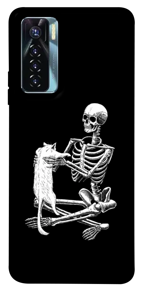 Чехол Skeleton with cat для TECNO Camon 17 Pro