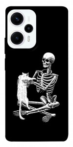 Чохол Skeleton with cat для Xiaomi Poco F5
