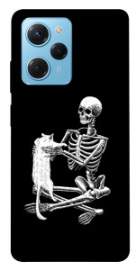 Чехол Skeleton with cat для Xiaomi Poco X5 Pro 5G