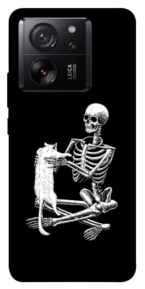 Чохол Skeleton with cat для Xiaomi 13T Pro