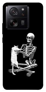 Чохол Skeleton with cat для Xiaomi 13T Pro