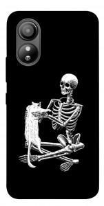 Чехол Skeleton with cat для ZTE Blade L220
