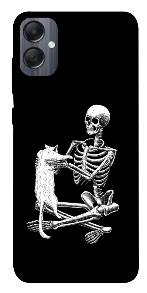 Чохол Skeleton with cat для Galaxy A05